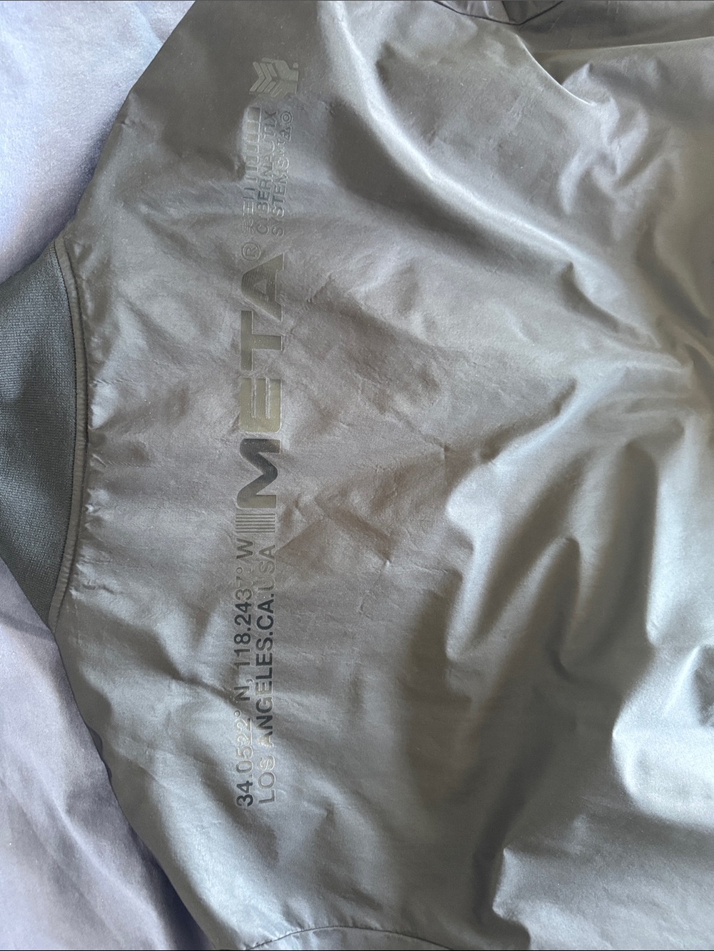 META Cybernautix Systems Techwear Bomber Jacket XXL Black - see condition notes - Picture 5 of 6